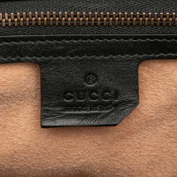 GUCCI Black Leather Bamboo Backpack - Picture 5 of 6